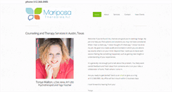 Desktop Screenshot of mariposatherapy.com